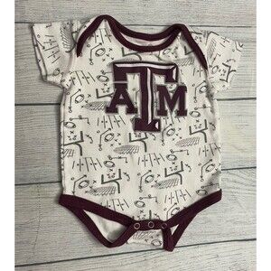 Texas A&M University Aggies Football Baby Onesie Bodysuit Outfit Size 3-6 months